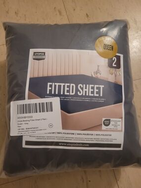 Utopia Bedding Queen Fitted Sheet - Gray
